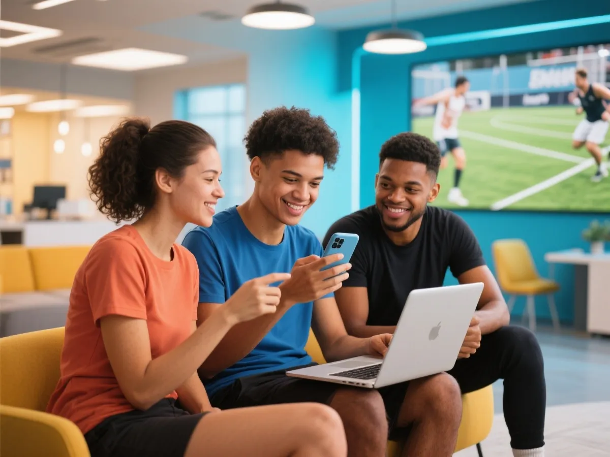 用户通过多设备访问体育服务平台